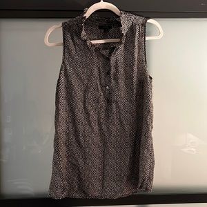 J Crew Ruffle Neck Silk Tank - 4, Small